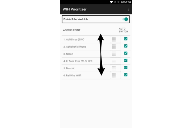 Thứ tự ưu tiên mạng Wifi