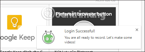 Đăng ký ViewedIt thành công