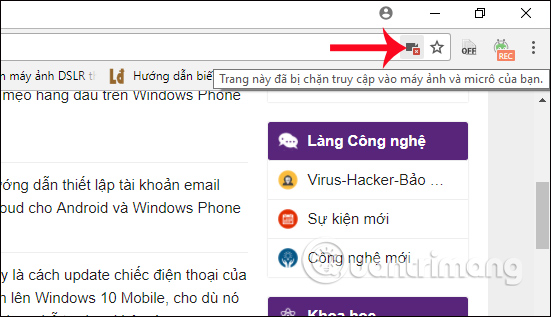 Hủy bỏ dùng webcam, micro