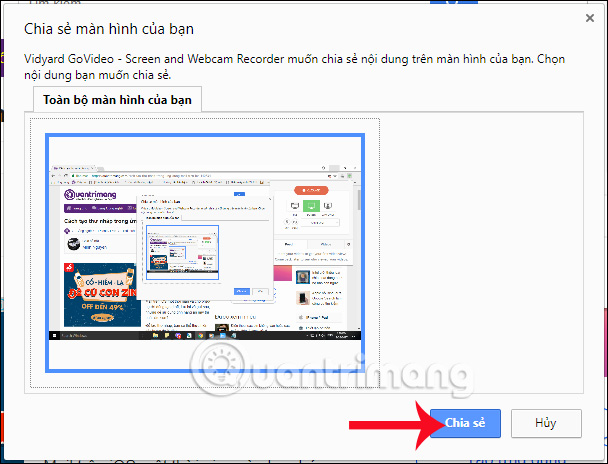 Chia sẻ màn hình