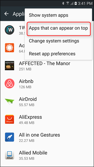 Các ứng dụng nổi trên màn hình trong thiết bị Samsung