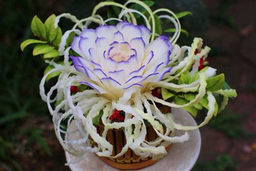 Tỉa hoa hồng đẹp từ đu đủ