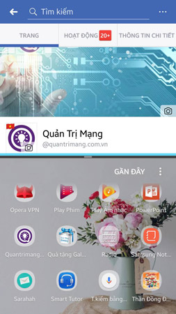 Chọn ứng dụng từ màn hình điện thoại