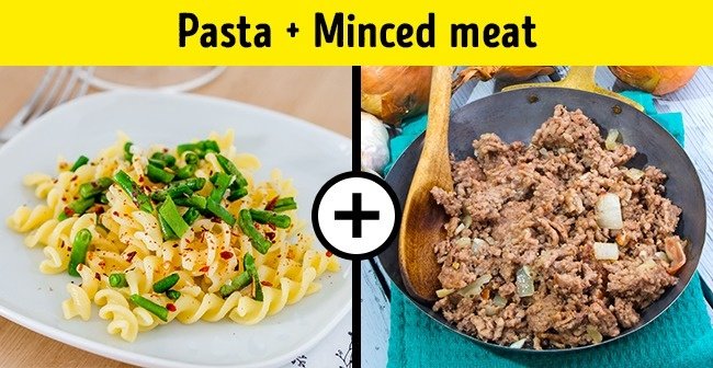 Mì ống Pasta + Thịt băm