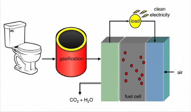 Quy trình biến giấy vệ sinh đã qua sử dụng thành năng lượng điện