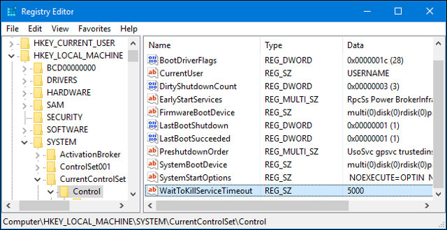 Giá trị thời gian chờ tắt máy 