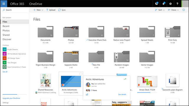 Giao diện OneDrive