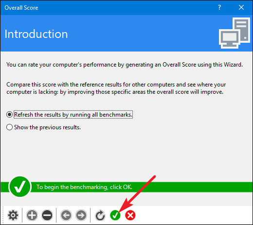Chọn dấu tích để chạy