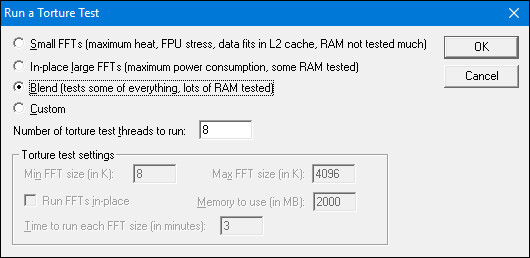 Chọn "Blend" để kiểm tra hiệu năng