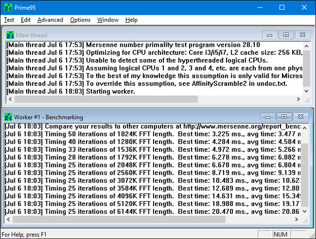 Kết quả kiểm tra hiệu năng