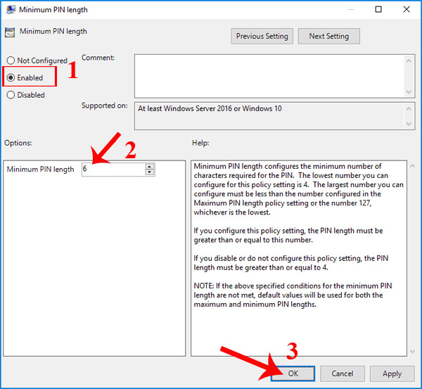 Điều chỉnh độ ngắn của PIN 