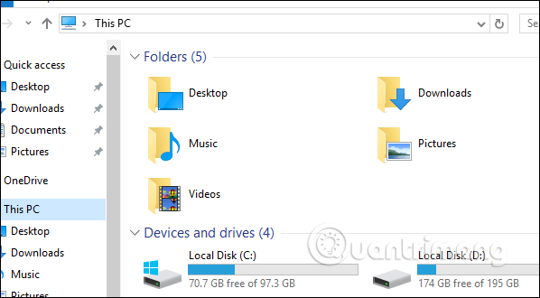 Ẩn thư mục Documents  This PC 