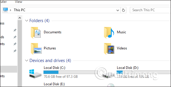 Ẩn thư mục trên This PC