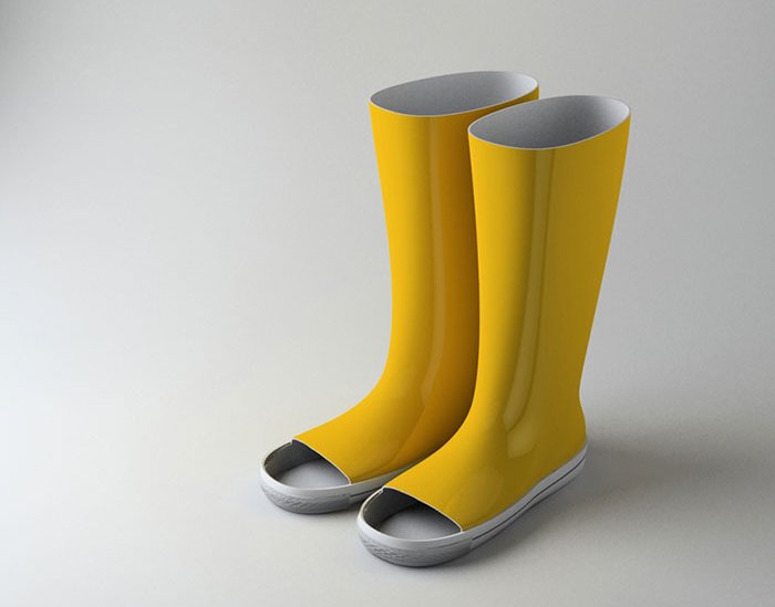 Ủng đi mưa chói lóa