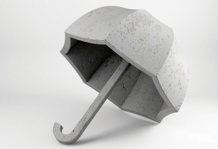 Chiếc ô bê tông không phải dạng vừa đâu!