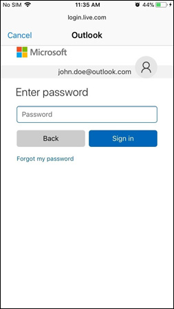Nhập email và mật khẩu
