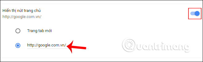 Đặt Google làm trang chủ Chrome