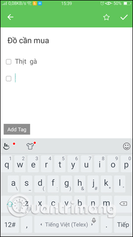 Nhập nội dung ghi chú