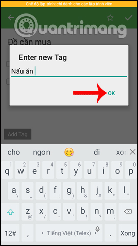 Đặt tên mới cho Tag 