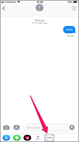 Nhấn biểu tượng 3 dấu chấm 