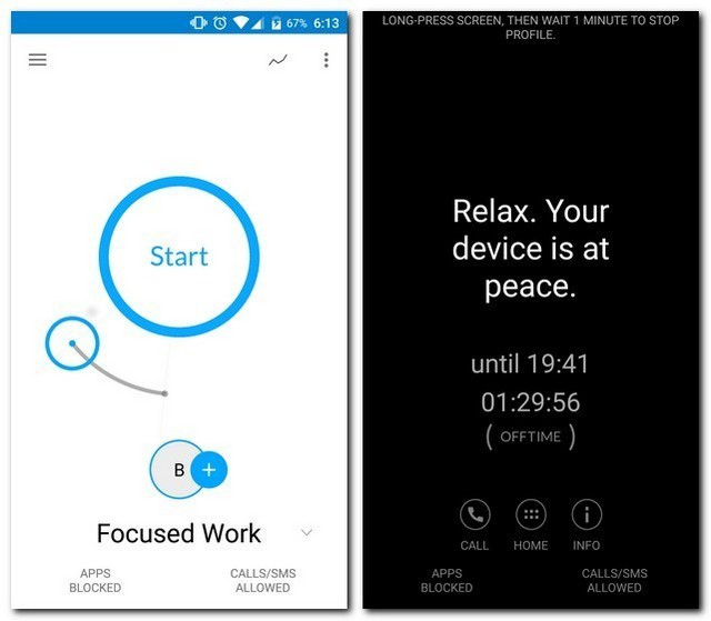 Ứng dụng khóa ứng dụng OFFTIME