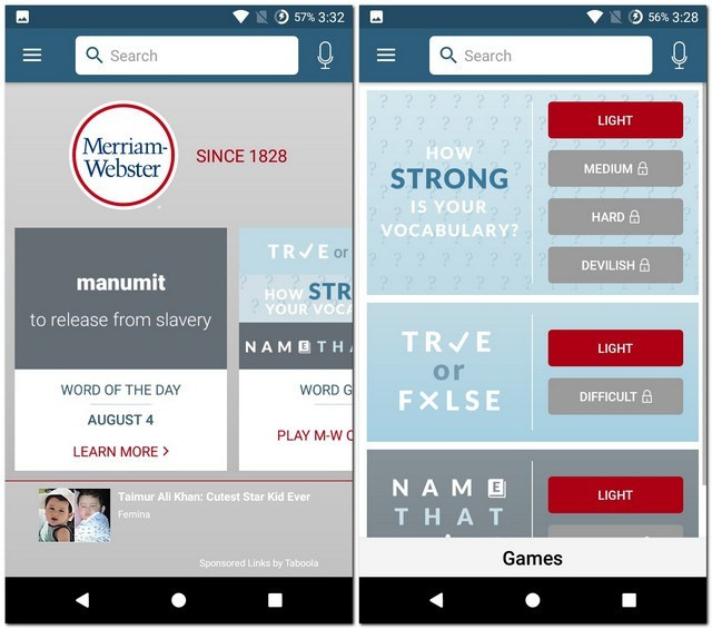 Ứng dụng từ điển Merriam-Webster