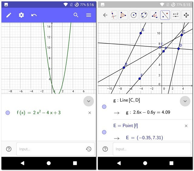 Ứng dụng GeoGebra Graphing Calculator