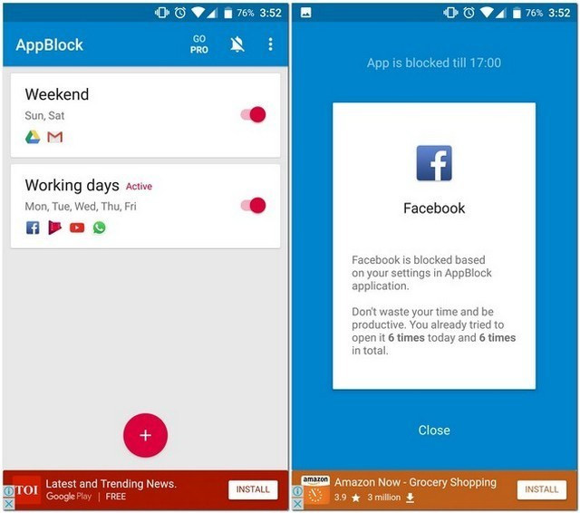 Ứng dụng AppBlock