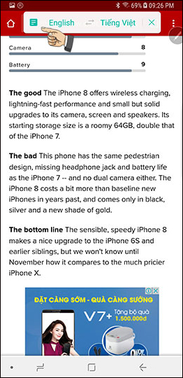 Chọn ngôn ngữ cần dịch