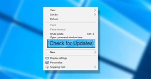 Hướng dẫn thêm tùy chọn “Check for Updates” vào Windows Context Menu