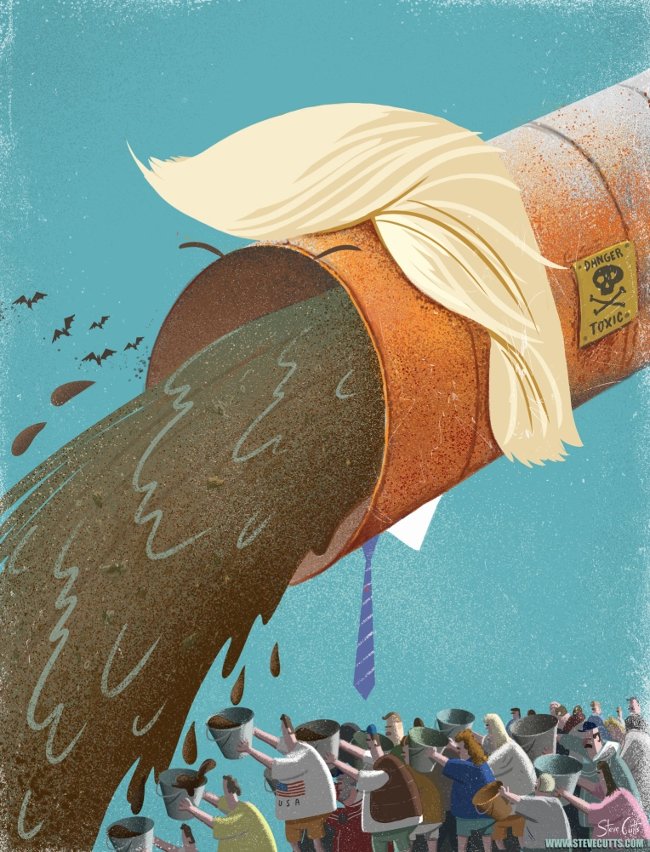 Chất độc gây hại đang xả ra một cách bừa bãi.