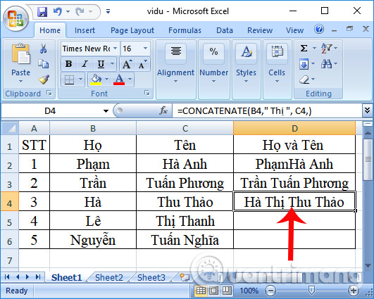 Điều chỉnh dấu '' trong công thức