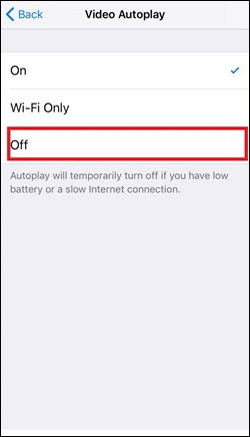 Vô hiệu hóa video tự động phát App Store