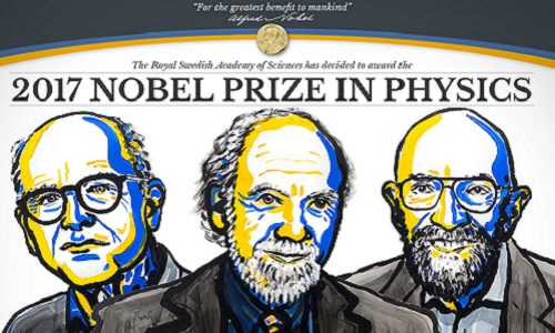 Ba nhà khoa học Rainer Weiss, Barry C. Barish và Kip S. Thorne