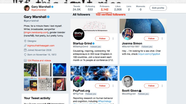 Xem người theo dõi trên Twitter