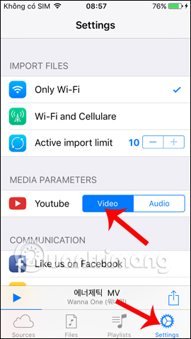 Thiết lập chế độ xem video