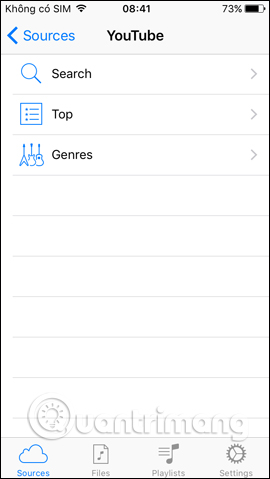 Tìm bài hát trên Youtube