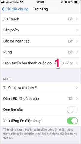 Định tuyến âm thanh cuộc gọi