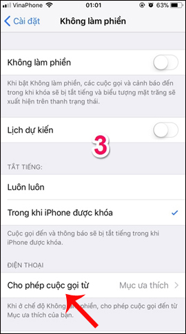 Thiết lập số liên hệ ưa thích
