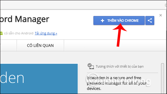 Cài đặt Bitwarden Chrome
