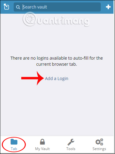 Thêm thông tin đăng nhập