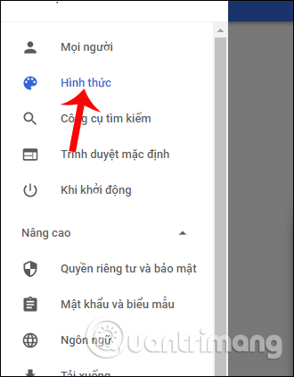 Tùy chỉnh trong cài đặt Google