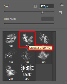 Chọn brush từ Sujune Brush Pack 2