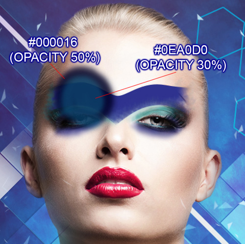 Sử dụng brush Soft Round với hai màu