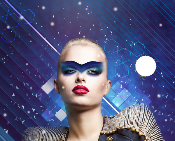 Sử dụng công cụ Ellipse Tool để vẽ các vòng tròn lớn