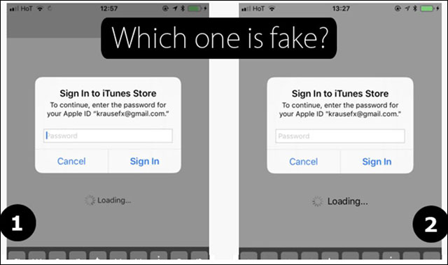 Màn hình yêu cầu nhập mật khẩu iCloud