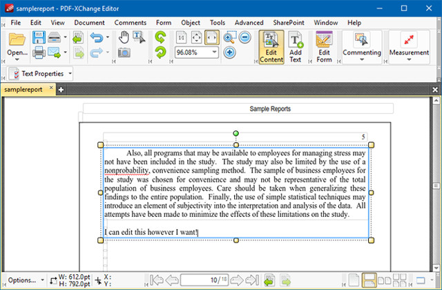 Phần mềm PDF-XChange Editor
