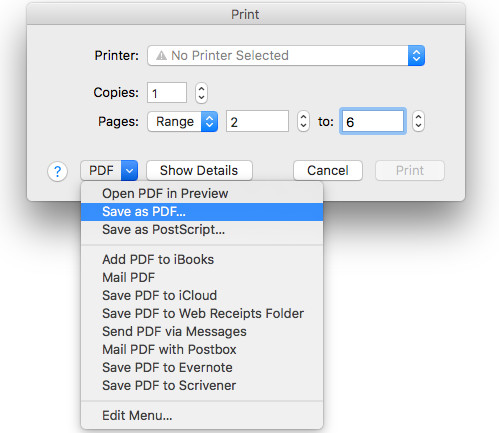 Tách file PDF trên Mac