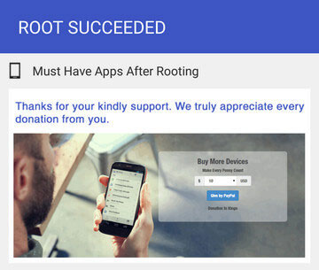 Kết quả root thành công