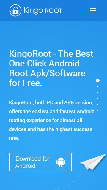 Tải file apk KingoRoot về thiết bị Android